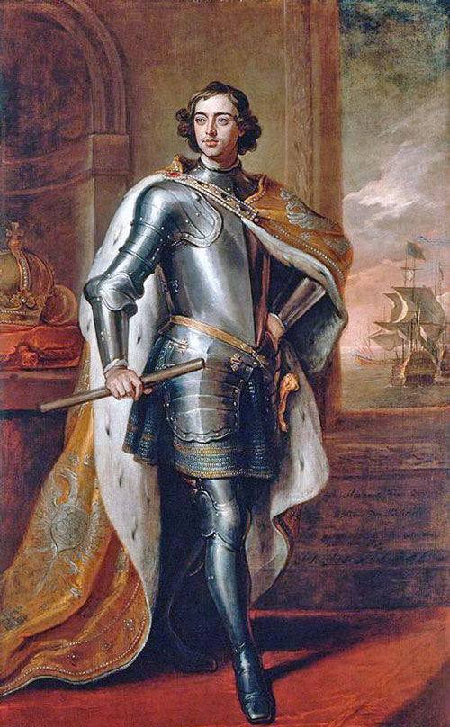 Портрет Петра I Годфри Кнеллера, 1698 год. Этот портрет был подарком Петра королю Англии.