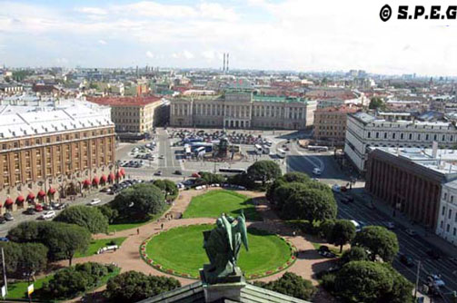 Вид на Санкт-Петербург, Россия.