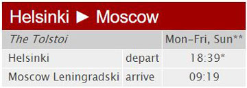 St Petersburg by train